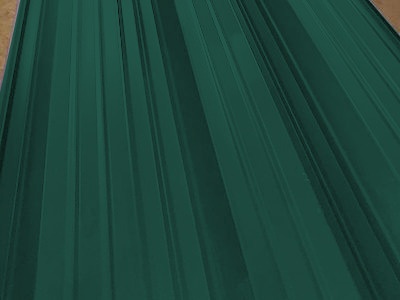 Окрашенный профнастил С21-1000, 0,55 мм, зеленый мох