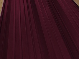 фото 1 - окрашенный профнастил нс44-1000, 0,45 мм, вишневый